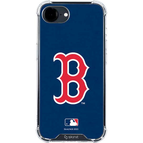 MLB Boston Red Sox - Solid Distressed iPhone 16e Clear Case