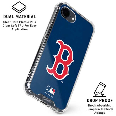 MLB Boston Red Sox - Solid Distressed iPhone 16e Clear Case