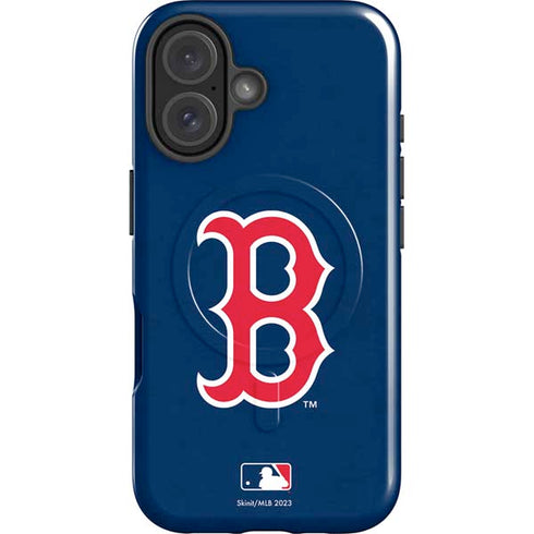 MLB Boston Red Sox - Solid Distressed iPhone 17 Magsafe Impact Case