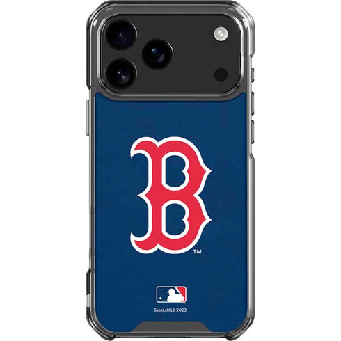MLB Boston Red Sox - Solid Distressed iPhone 17 Pro Max Clear Case