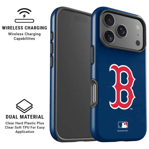 MLB Boston Red Sox - Solid Distressed iPhone 17 Pro Max Magsafe Impact Case
