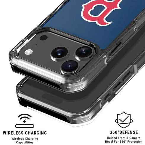 MLB Boston Red Sox - Solid Distressed iPhone 18 Pro Clear Case
