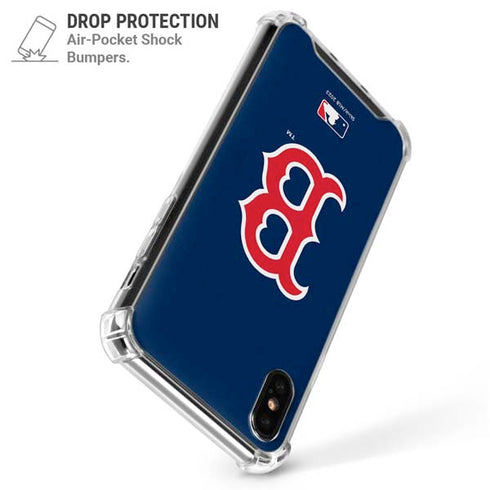 MLB Boston Red Sox - Solid Distressed iPhone X/XS Clear Case