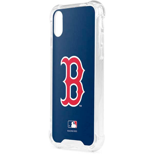 MLB Boston Red Sox - Solid Distressed iPhone XS Clear Case