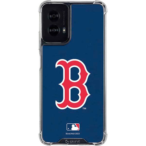 MLB Boston Red Sox - Solid Distressed Moto G Power 5G (2024) Clear Case