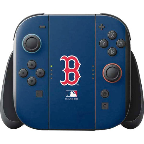 MLB Boston Red Sox - Solid Distressed Nintendo Switch 2 (2025) with Joy-Con Skin