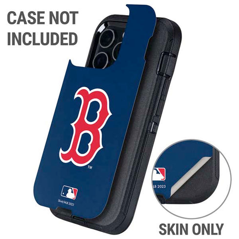 MLB Boston Red Sox - Solid Distressed Otterbox Defender iPhone Skin