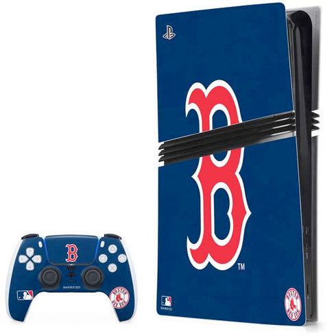 MLB Boston Red Sox - Solid Distressed PS5 Pro Bundle Skin