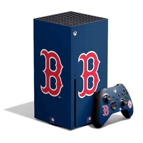 MLB Boston Red Sox - Solid Distressed Xbox Series X Skins