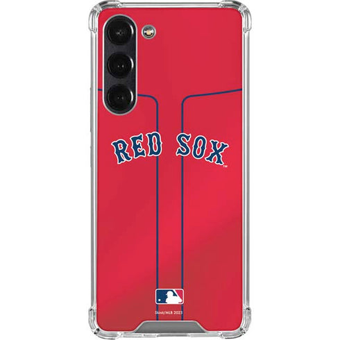 MLB Boston Red Sox Alternate/Away Jersey Galaxy S24 FE Clear Case