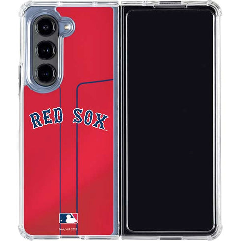MLB Boston Red Sox Alternate/Away Jersey Galaxy Z Fold5 5G Clear Case