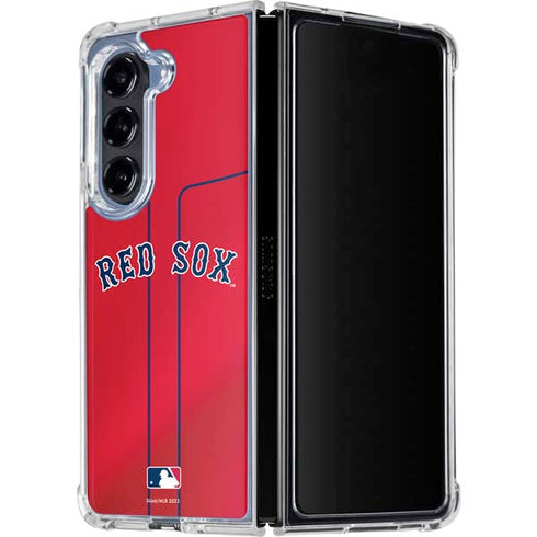 MLB Boston Red Sox Alternate/Away Jersey Galaxy Z Fold5 5G Clear Case
