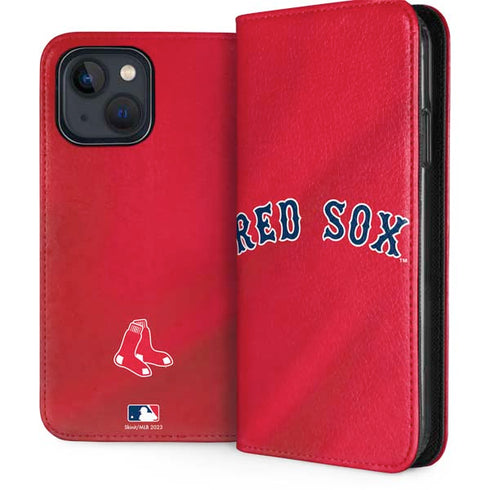MLB Boston Red Sox Alternate/Away Jersey iPhone 15 Plus Folio Case