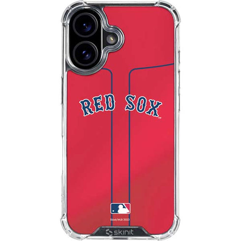 MLB Boston Red Sox Alternate/Away Jersey iPhone 16 Plus Clear Case