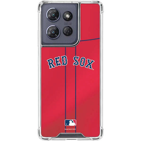 MLB Boston Red Sox Alternate/Away Jersey Moto G 5G (2025) Clear Case