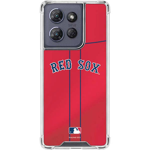 MLB Boston Red Sox Alternate/Away Jersey Moto G Power 5G (2025) Clear Case