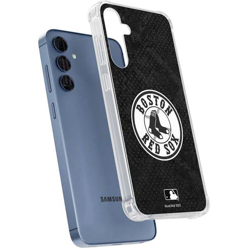 MLB Boston Red Sox Dark Wash Galaxy A55 5G Clear Case
