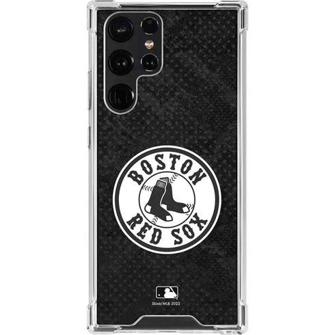 MLB Boston Red Sox Dark Wash Galaxy S23 Ultra Clear Case