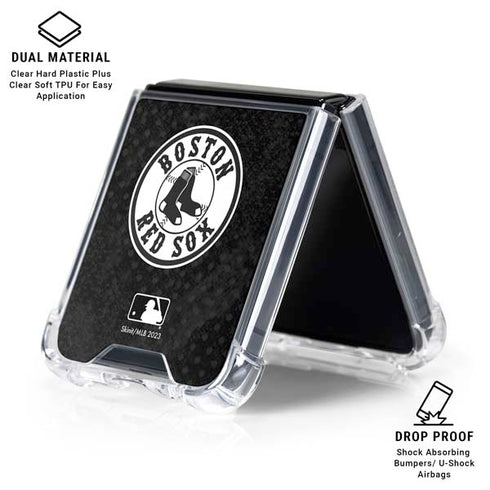 MLB Boston Red Sox Dark Wash Galaxy Z Flip6 Clear Case