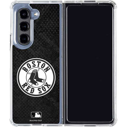 MLB Boston Red Sox Dark Wash Galaxy Z Fold5 5G Clear Case
