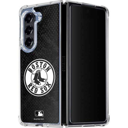 MLB Boston Red Sox Dark Wash Galaxy Z Fold5 5G Clear Case