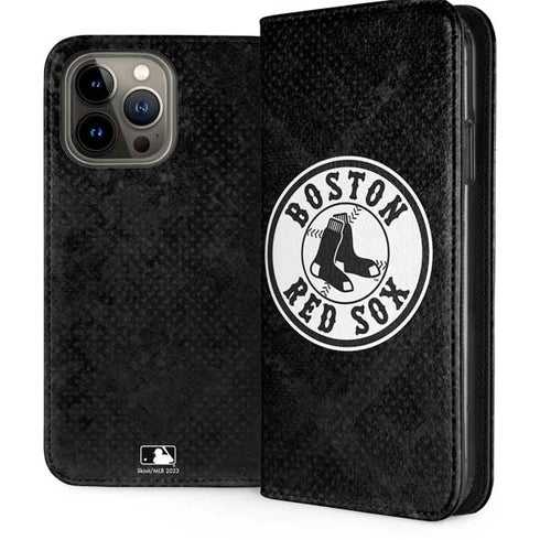MLB Boston Red Sox Dark Wash iPhone 15 Pro Max Folio Case