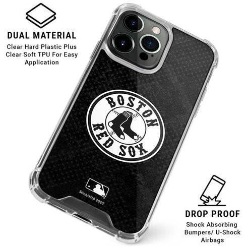MLB Boston Red Sox Dark Wash iPhone 16 Pro Max Clear Case