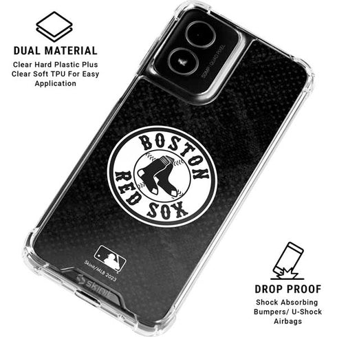 MLB Boston Red Sox Dark Wash Moto G Power 5G (2024) Clear Case