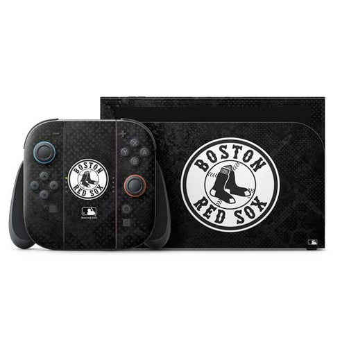 MLB Boston Red Sox Dark Wash Nintendo Switch 2 (2025) with Joy-Con Skin