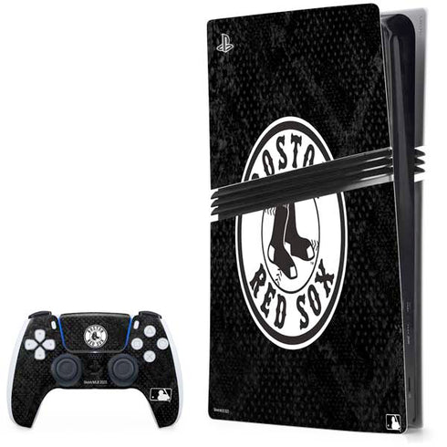 MLB Boston Red Sox Dark Wash PS5 Pro Bundle Skin