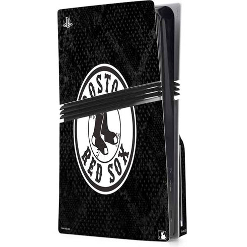 MLB Boston Red Sox Dark Wash PS5 Pro Disk Console Skin