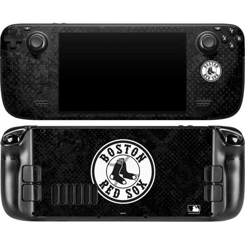 MLB Boston Red Sox Dark Wash Steam Deck Handheld Gaming Computer OLED Skin