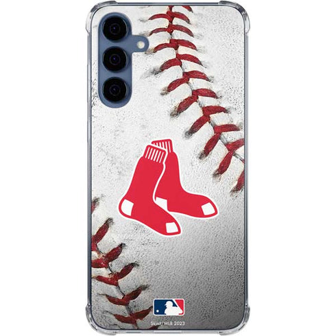 MLB Boston Red Sox Game Ball Galaxy A35 5G Clear Case