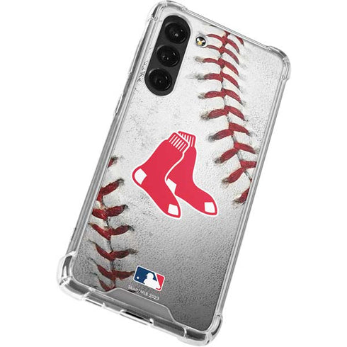 MLB Boston Red Sox Game Ball Galaxy S24 FE Clear Case