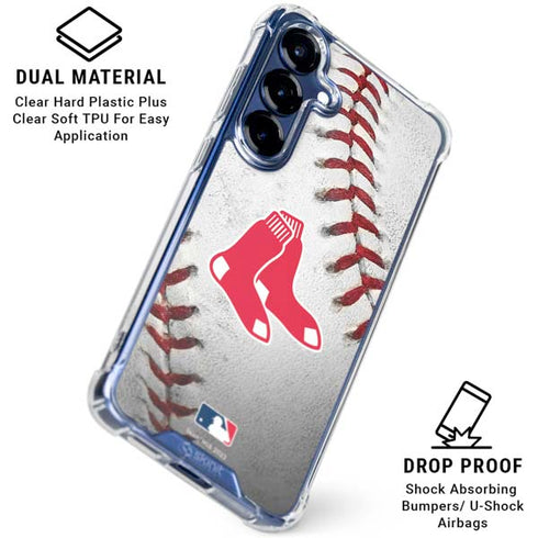 MLB Boston Red Sox Game Ball Galaxy S25 Plus Clear Case