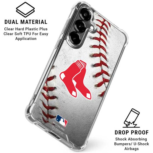 MLB Boston Red Sox Game Ball Galaxy S26 Clear Case
