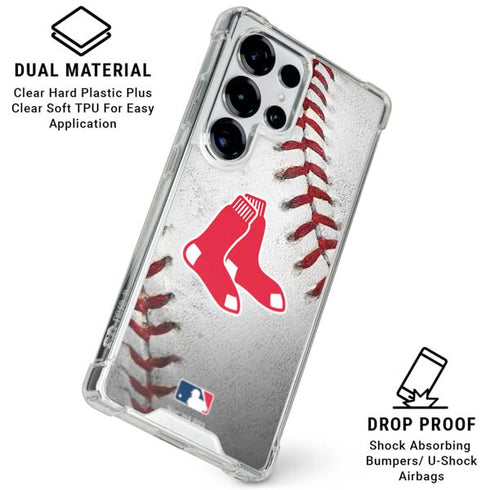 MLB Boston Red Sox Game Ball Galaxy S26 Ultra Clear Case