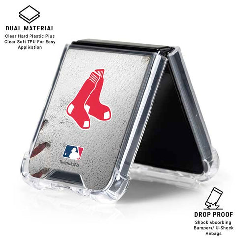 MLB Boston Red Sox Game Ball Galaxy Z Flip6 Clear Case