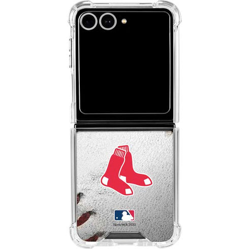 MLB Boston Red Sox Game Ball Galaxy Z Flip7 Clear Case