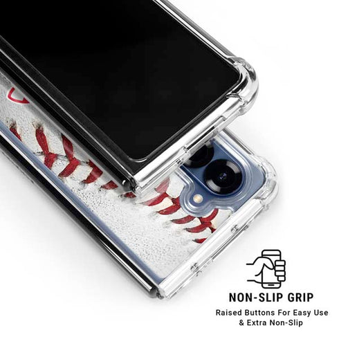 MLB Boston Red Sox Game Ball Galaxy Z Fold7 Clear Case