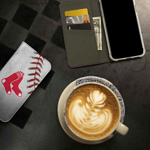 MLB Boston Red Sox Game Ball iPhone 14 Pro Folio Case