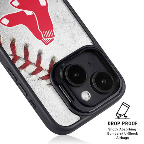 MLB Boston Red Sox Game Ball iPhone 15 Kickstand Case