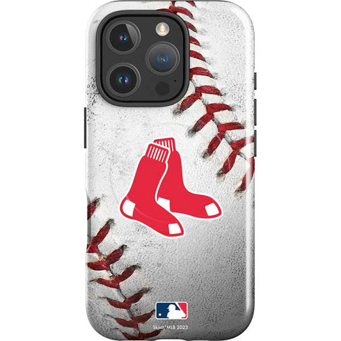 MLB Boston Red Sox Game Ball iPhone 16 Pro Magsafe Impact Case
