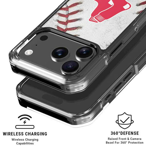 MLB Boston Red Sox Game Ball iPhone 17 Pro Clear Case