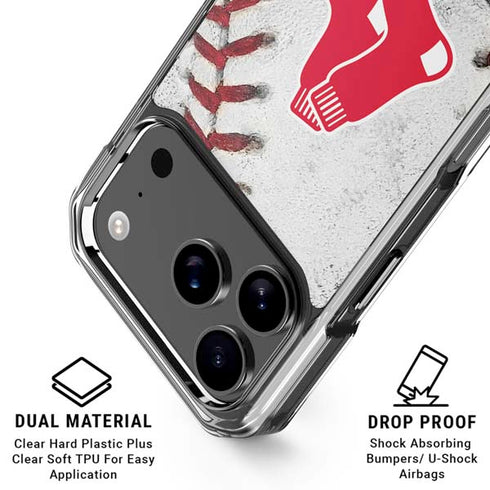 MLB Boston Red Sox Game Ball iPhone 17 Pro Clear Case