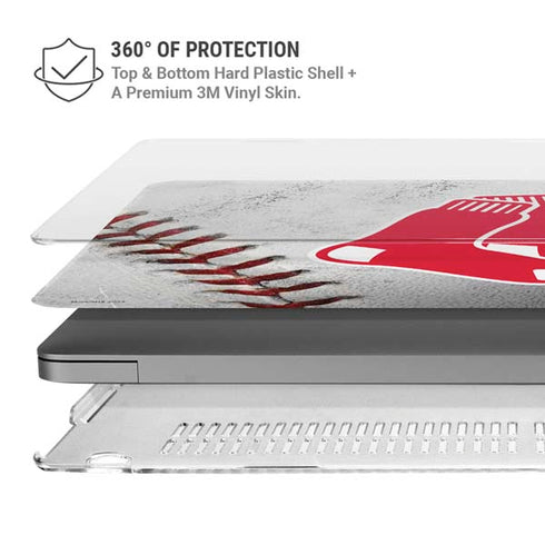 MLB Boston Red Sox Game Ball MacBook Pro 14in (2021-24) Case plus Skin