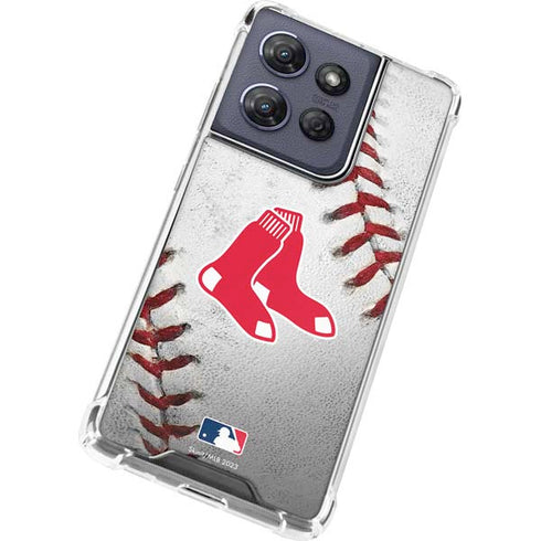 MLB Boston Red Sox Game Ball Moto G 5G (2025) Clear Case