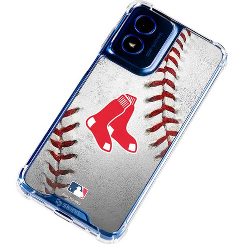 MLB Boston Red Sox Game Ball Moto G Play 4G (2024) Clear Case