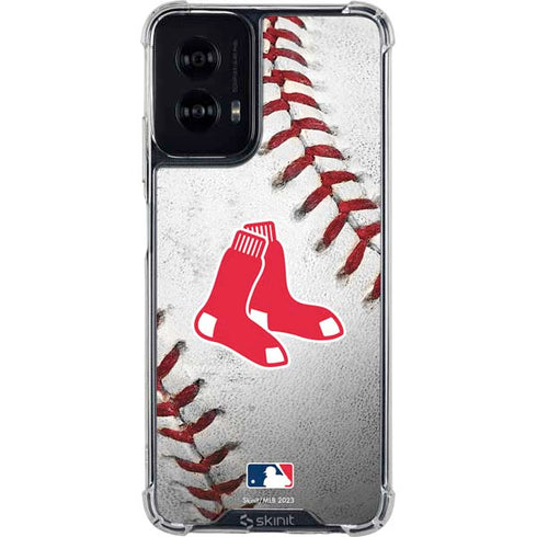 MLB Boston Red Sox Game Ball Moto G Power 5G (2024) Clear Case