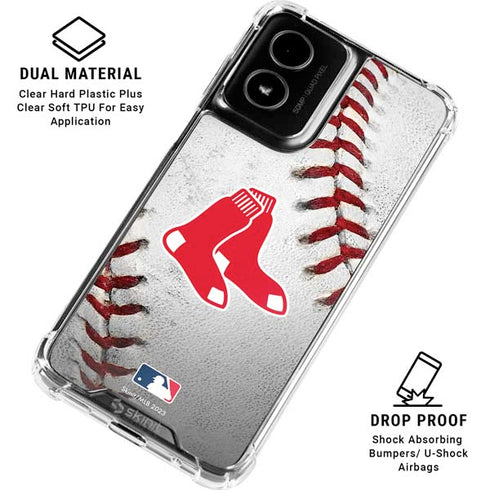 MLB Boston Red Sox Game Ball Moto G Power 5G (2024) Clear Case